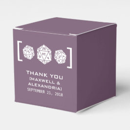Lila D20 Dice Gamer Gefälligkeitsboxen Geschenkschachtel
