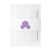 Lila D20-Würfel-Bänder Einladungsbanderole (Vorderseite Beispiel)