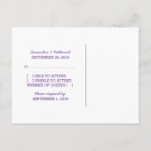 Lila D20-Würfel-Reaktion Postkarte (Rückseite)