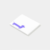 Lila Dachshund Süße Doxie Post-it Klebezettel (angewinkelt)
