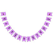 Lila Dackel Bunting Party Banner (Alle)