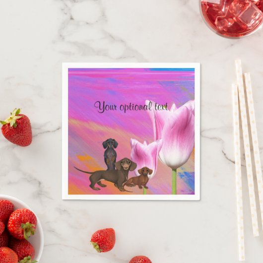 Lila Dackel Papier Napkins Serviette (Beispiel)