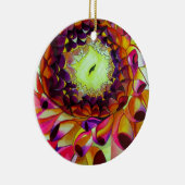 Lila Dahlia abstrakte Blume Kunst Keramik Ornament (Rechts)