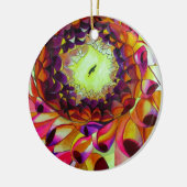 Lila Dahlia abstrakte Blume Kunst Keramik Ornament (Links)