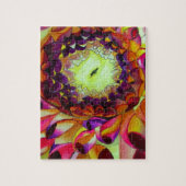 Lila Dahlia abstrakte Blume Kunst Puzzle (Vertikal)