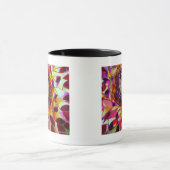 Lila Dahlia abstrakte Blume Kunst Tasse (Zentrum)