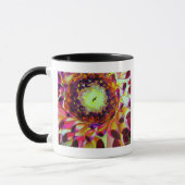 Lila Dahlia abstrakte Blume Kunst Tasse (Links)