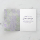 Lila Dahlia-Beileid Karte (Innenseite)