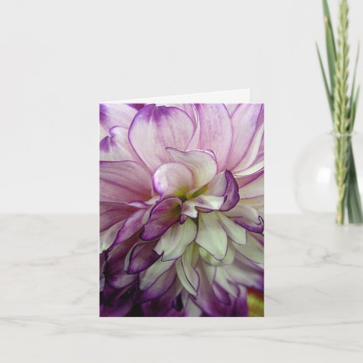 Lila Dahlia-Blank-Notecard Karte (Vorderseite)