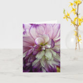 Lila Dahlia-Blank-Notecard Karte (Gelbe Blume)