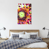 Lila Dahlia Blume Aquarell Pop Malerei Leinwanddruck (Insitu (Schlafzimmer))
