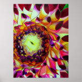 Lila Dahlia Blume Aquarell Pop Malerei Poster (Vorne)