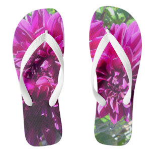 Lila Dahlia Blume Flip Flops Badesandalen