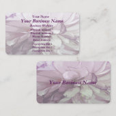Lila Dahlia Design Business Card Visitenkarte (Vorne/Hinten)