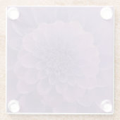 Lila Dahlia Glasuntersetzer (Rückseite)