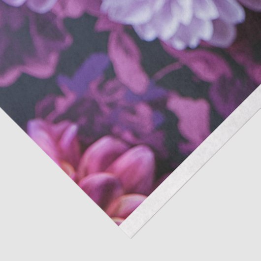 Lila Dahlia Gothic Skeleton Skull Decoupage Seidenpapier (Ausschnitt)