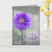 Lila Dahlia in Window Shadow Card Karte (Gelbe Blume)