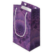 Lila Dahlia Kleine Geschenktüte (Vorderseite Schrägansicht)