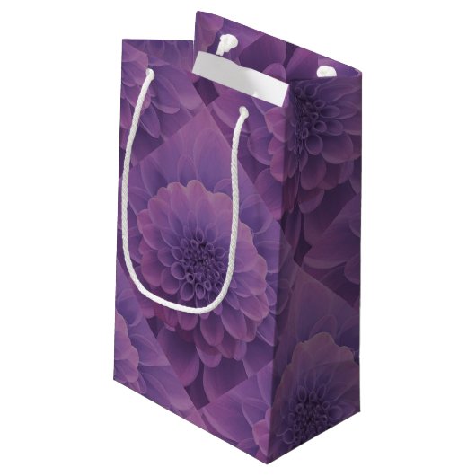 Lila Dahlia Kleine Geschenktüte (Rückseite Schrägansicht)