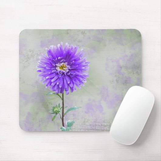 Lila Dahlia Mousepad (Mit Mouse)