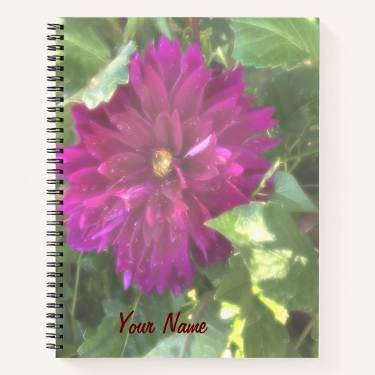 Lila Dahlia Notebook Journal Notizblock (Vorderseite)