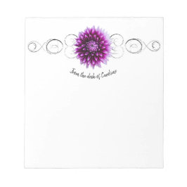 Lila Dahlia Personalisiert Notepad Notizblock