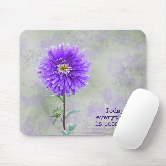 Lila Dahlia Watercolor Mousepad (Mit Mouse)