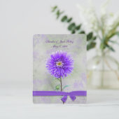 Lila Dahlia Wedding Vow Renewal Einladung (Stehend Vorderseite)