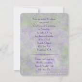 Lila Dahlia Wedding Vow Renewal Einladung (Rückseite)