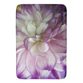 Lila Dahlias Design Bath Mat Badematte (Vorderseite Vertikal)