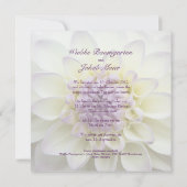Lila Dahlie • Hochzeits-Einladung Einladung (Rückseite)