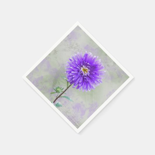 Lila Dahlienfarbe Serviette (Ecke)