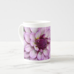 Lila Dahlische Blume blüht Knochen China Tasse