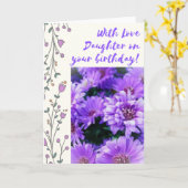 Lila Daisies Daughter Geburtstag Karte (Gelbe Blume)