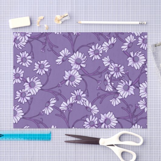 Lila Daisies Seidenpapier (Handwerk)