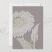 Lila Daisy Antique Wedding Brunch Einladung (Rückseite)