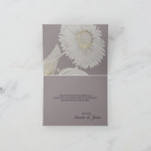 Lila Daisy Antique Wedding Dankeschön Karte (Innenseite)