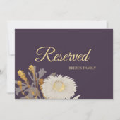 Lila Daisy Antique Wedding Reserviertes Zeichen (Vorderseite)