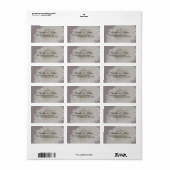 Lila Daisy Antique Wedding RSVP Adressenlabel Adressaufkleber (Vorne)