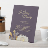 Lila Daisy-Antiquitätenhochzeit in liebenswertem G Sockelschild (In SItu)