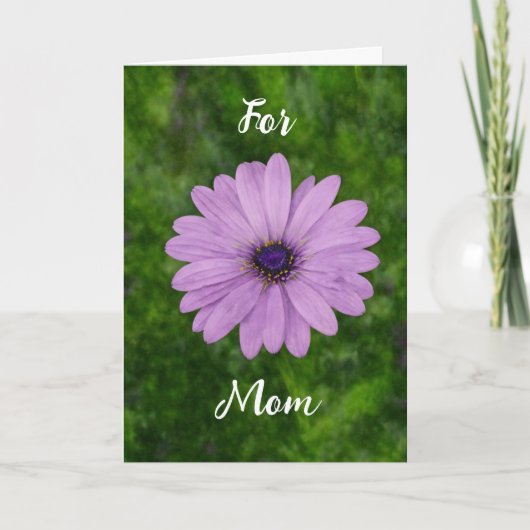 Lila Daisy Art Mother's Day Mama Karte (Vorderseite)