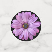 Lila Daisy auf Black Confetti Konfetti (Klein Vorderseite)