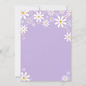 Lila Daisy Baby Dusche Einladung (Rückseite)