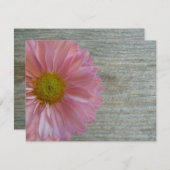 Lila Daisy & Barnwood Hochzeit Einladung (Vorne/Hinten)