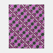 Lila Daisy-Blume Abstraktes Design Fleecedecke (Vorderseite)