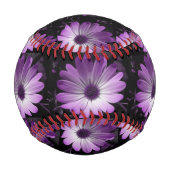 Lila Daisy Blume Baseball (Rückseite)