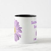 Lila Daisy-Blume benutzerdefinierbar Tasse (Zentrum)