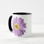 Lila Daisy-Blume benutzerdefinierbar Tasse (Vorderseite Links)