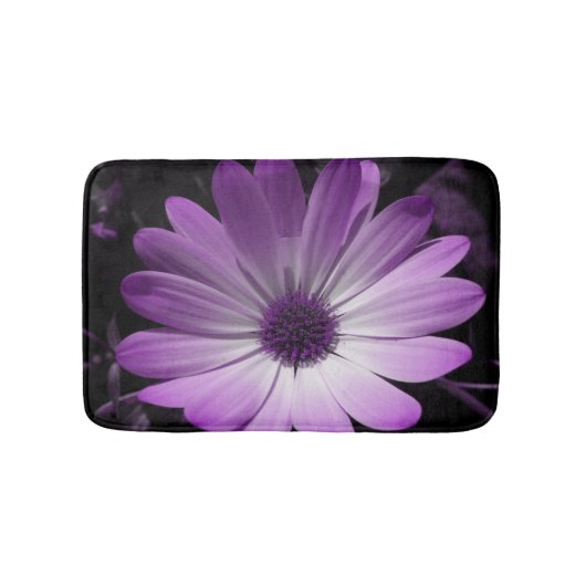 Lila Daisy Blume Blume Badematte (Vorderseite)