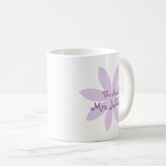 Lila Daisy Blume Bridal Kaffeetasse (VorderseiteRechts)
